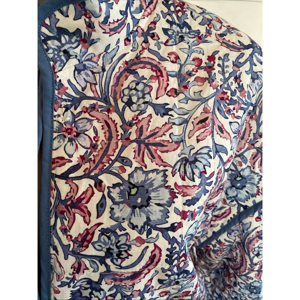 Quilted Floral Print Women's Jacket 7 FOR ALL MANKIND w/Pockets / Size Medium /0 - Picture 4 of 12
